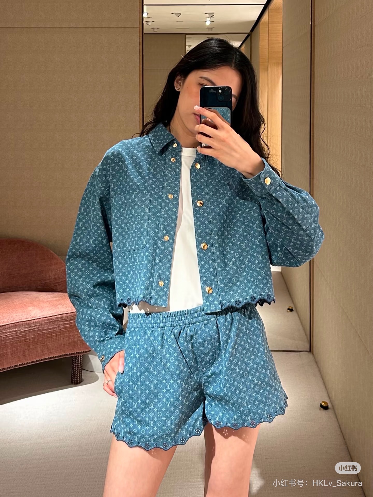 Loui 26ss cropped denim shirt