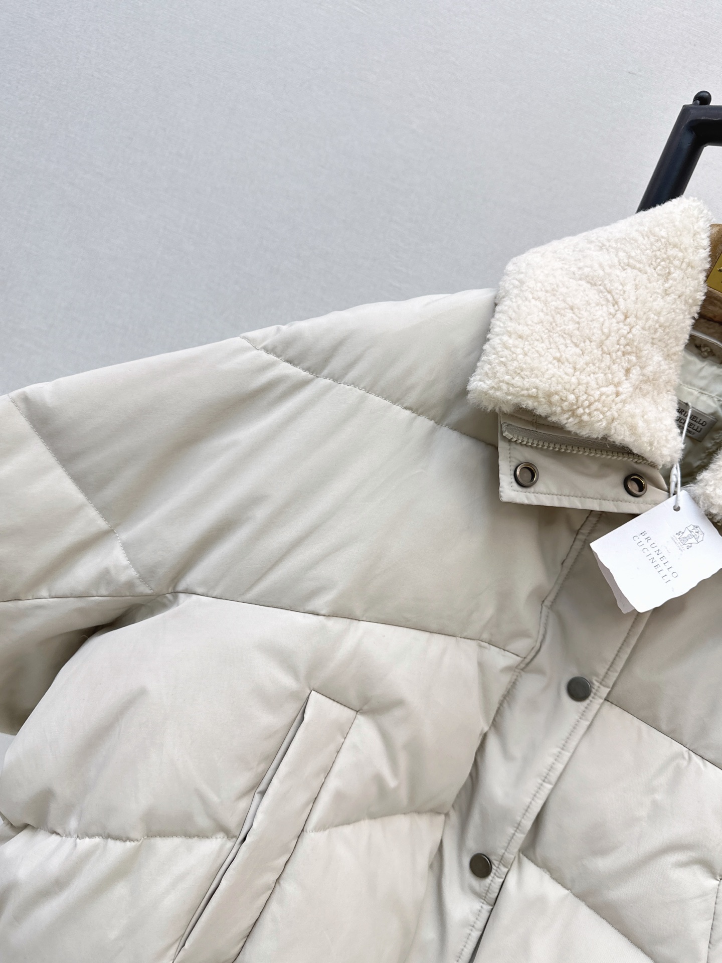 Brun 26fw fur-trim down jacket