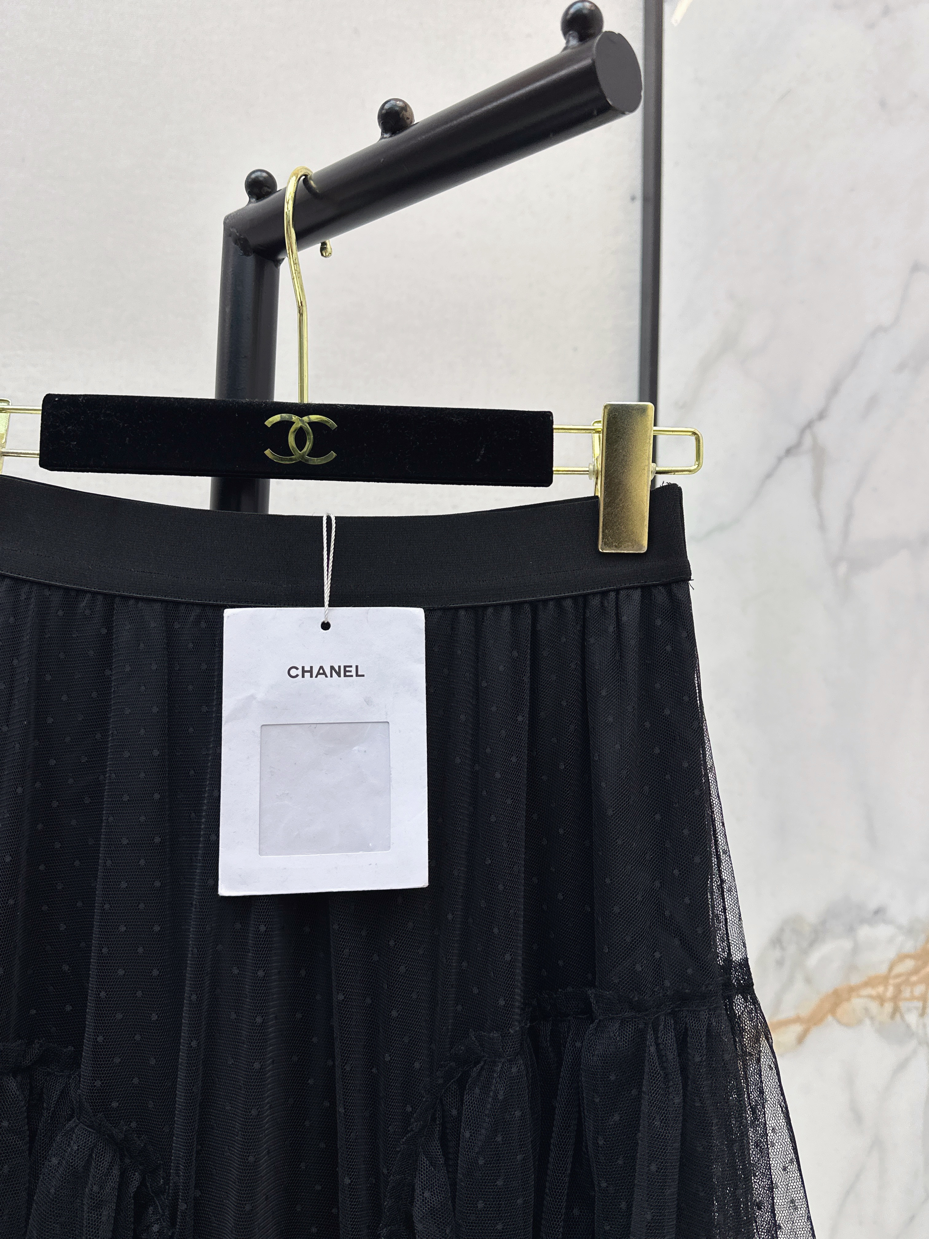 Chan 26ss mesh skirt