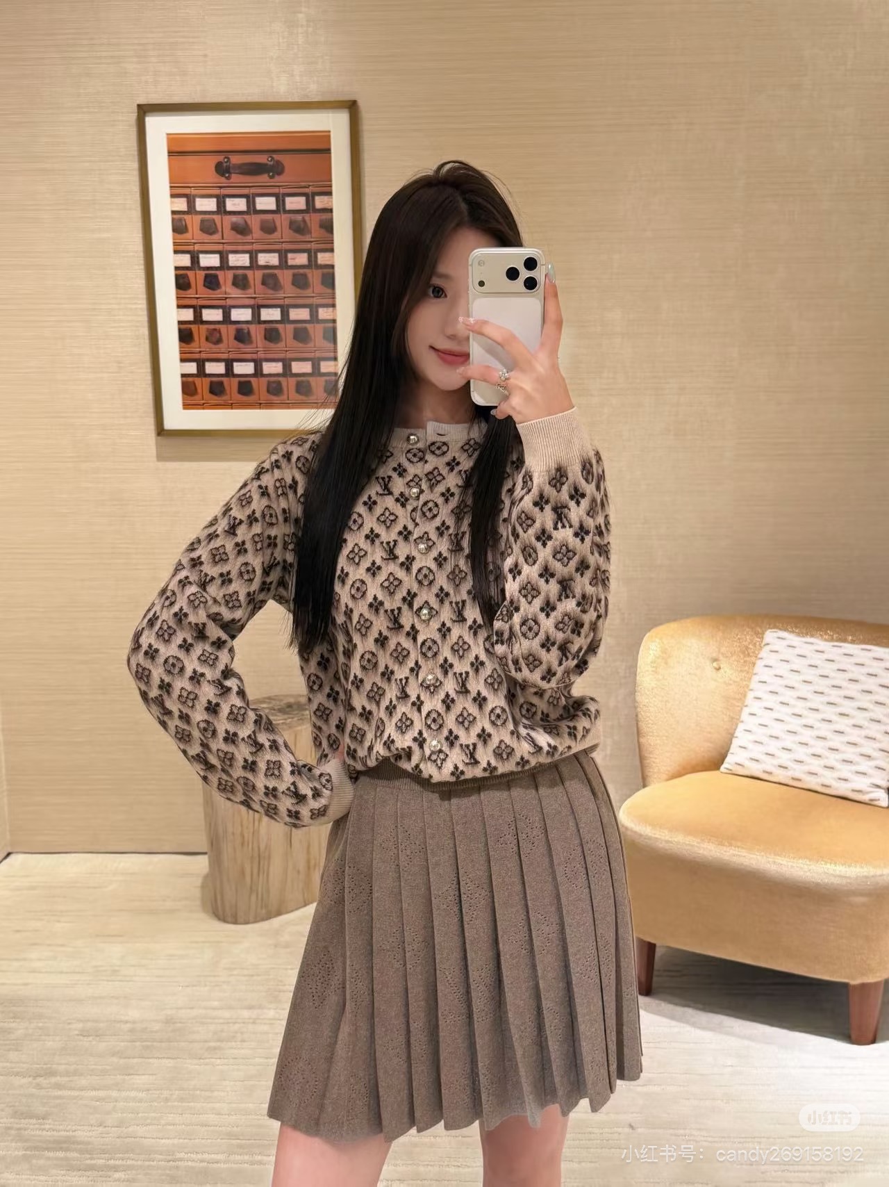 Loui 26fw jacquard cardigan