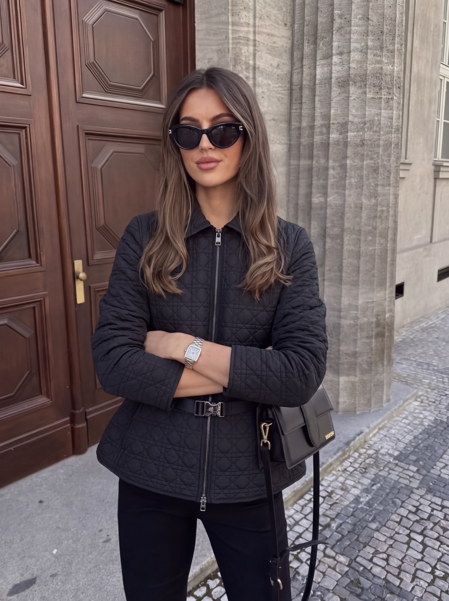 CD 26fw belted padded jacket