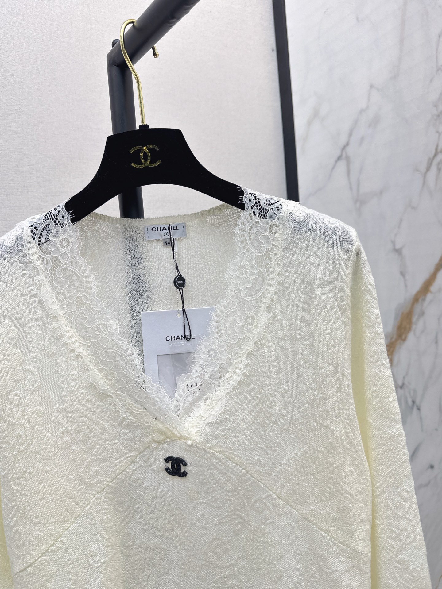 Chan 26fw lace jacquard basic tee