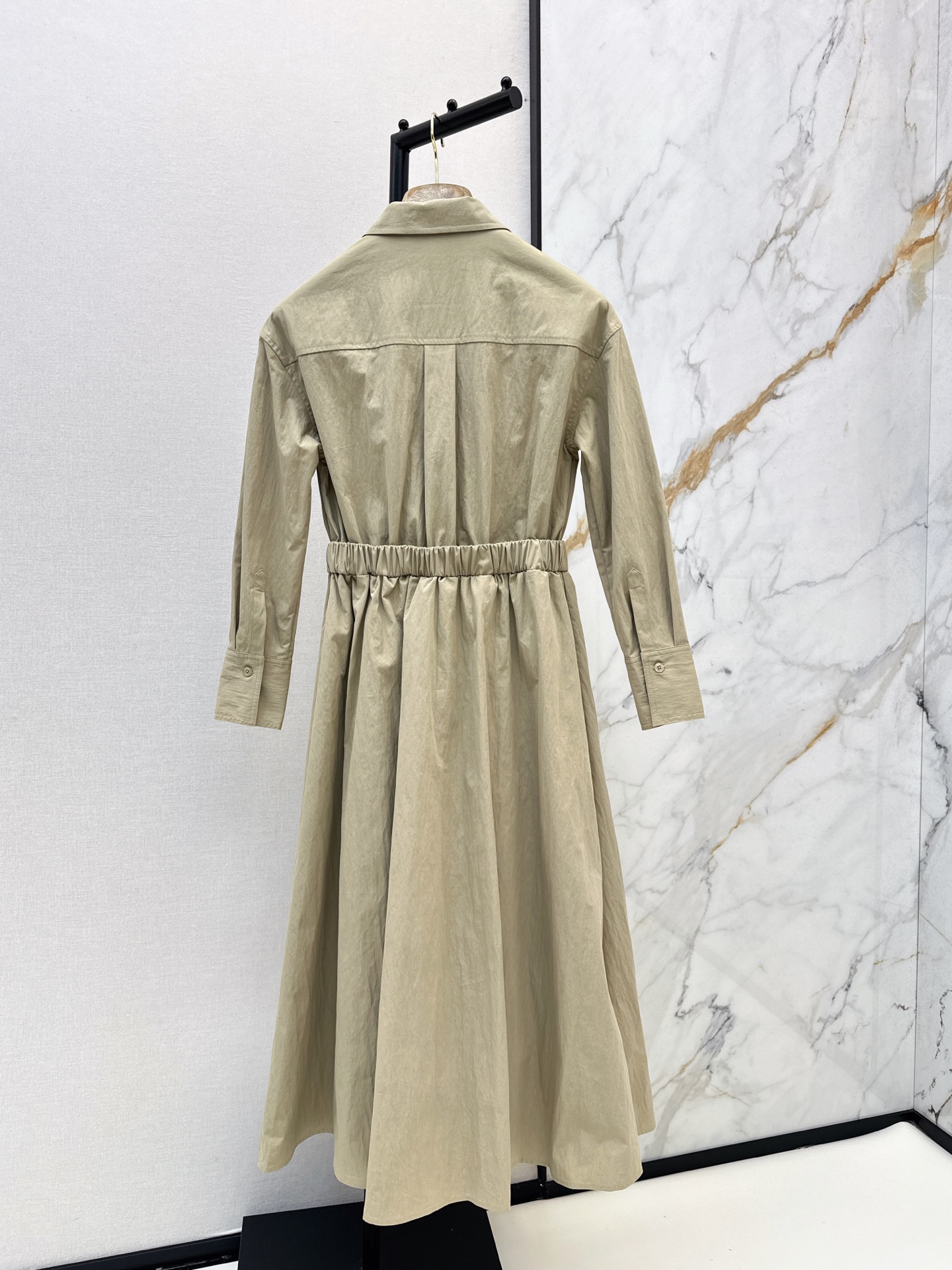 Brun 26fw belted shirt dress