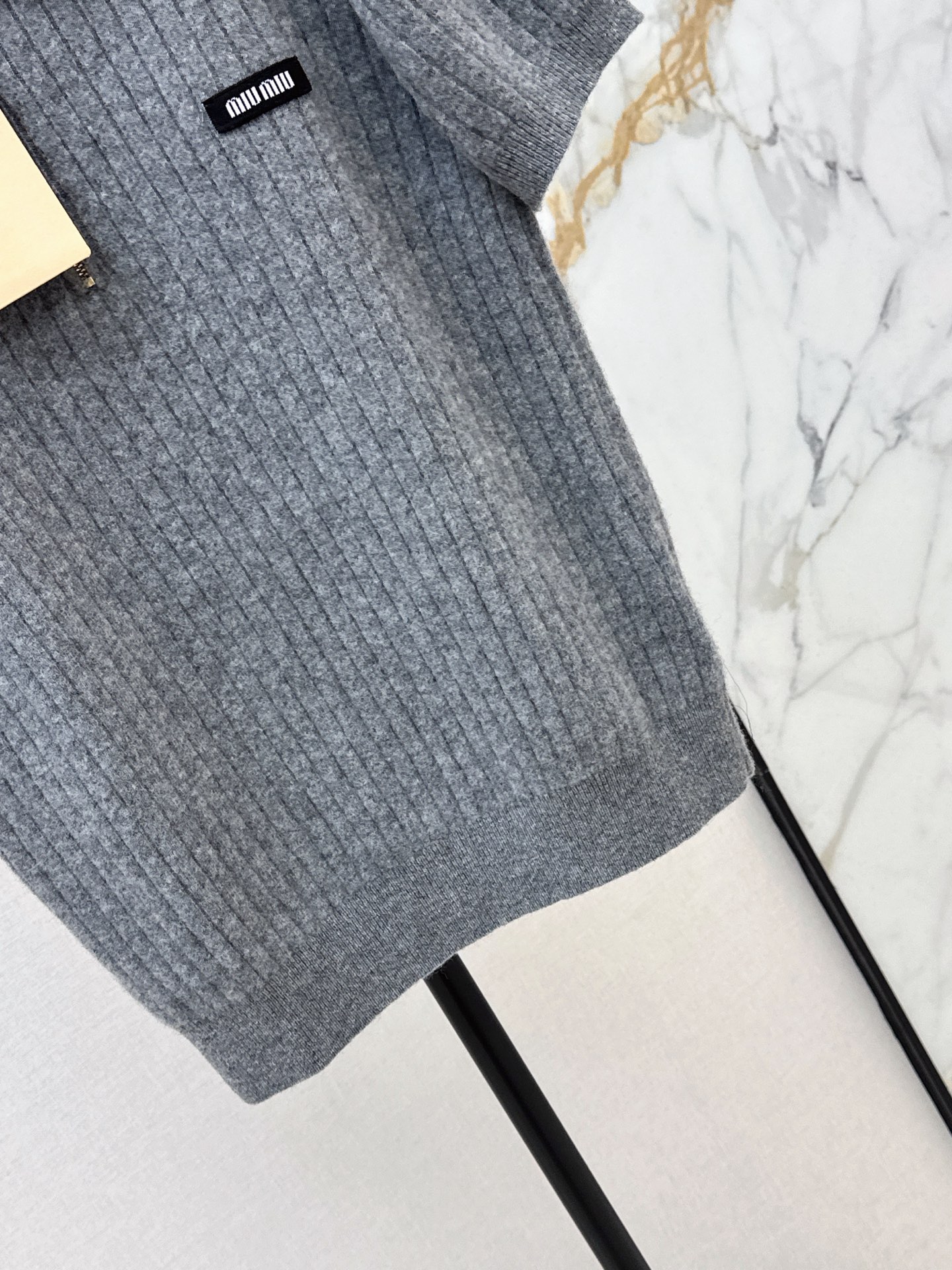Miu 26fw wool polo knitwear