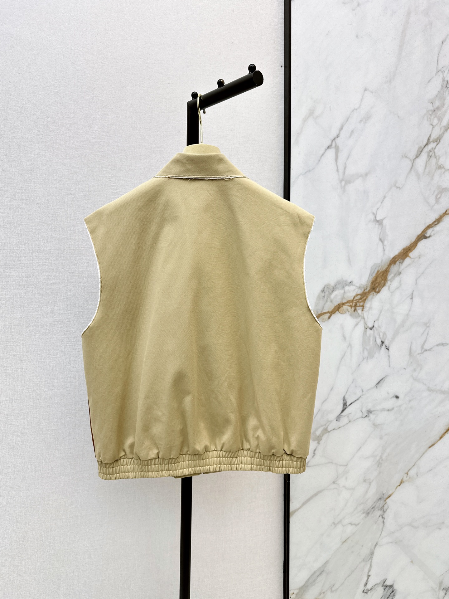 Miu 26fw suede-effetc vest jacket