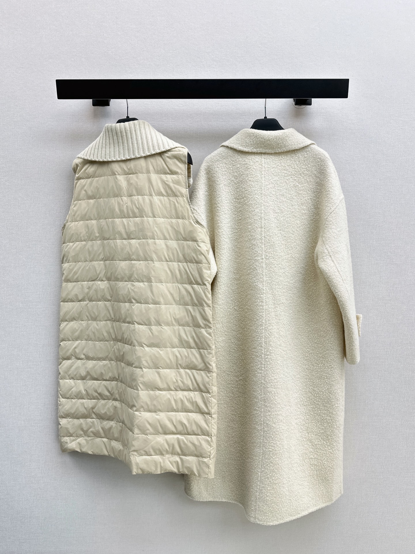 Max 26fw down vest double breasted overcoats set