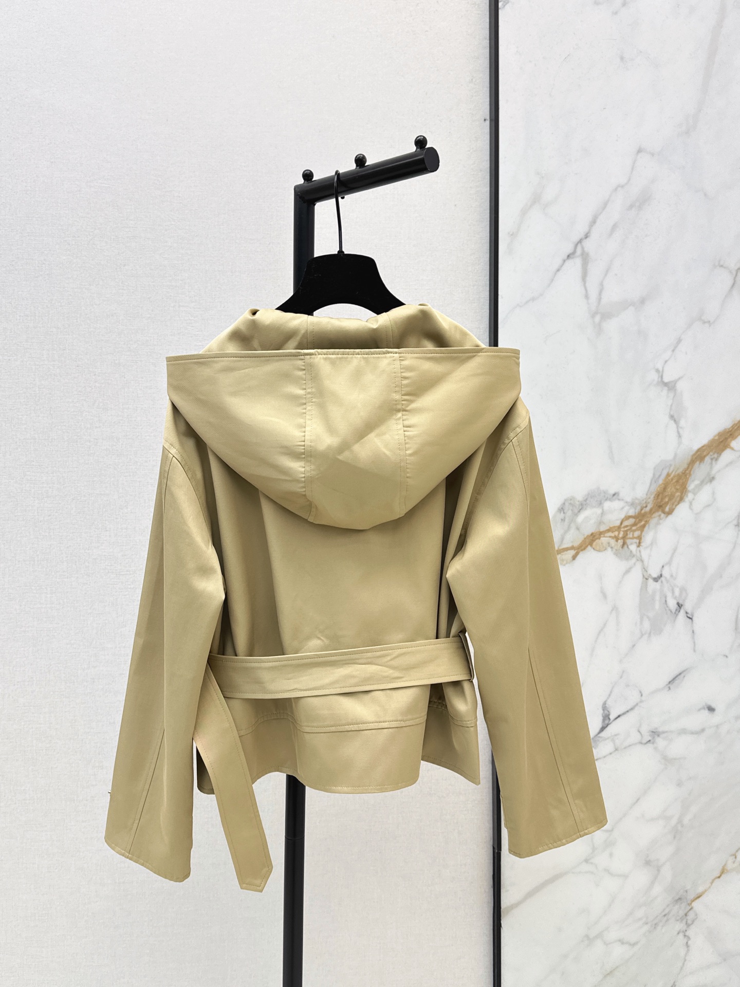 McQ 26fw hooded cropped trench coat