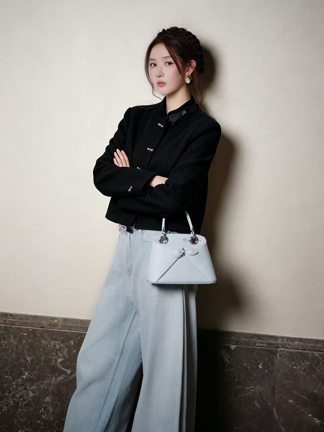 CD 26fw cropped bow jacket