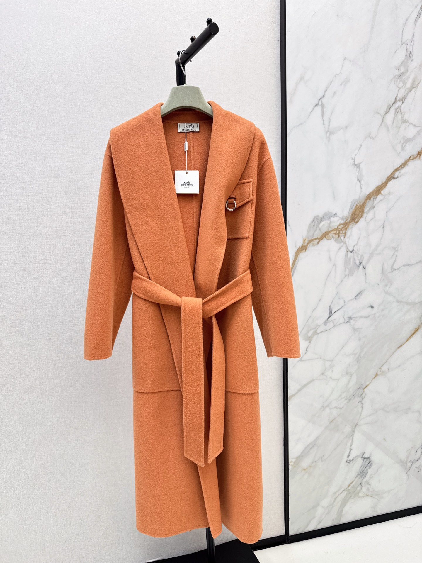 Her 26fw woolen belted overcoats