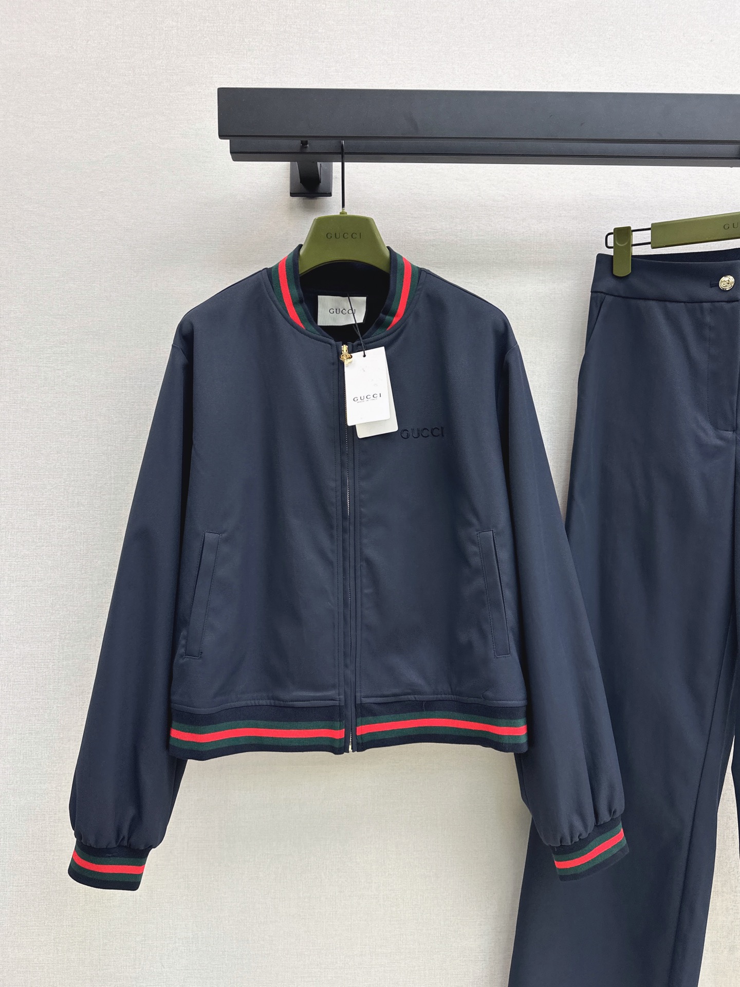 Guc 26fw zipper jacket pants sets