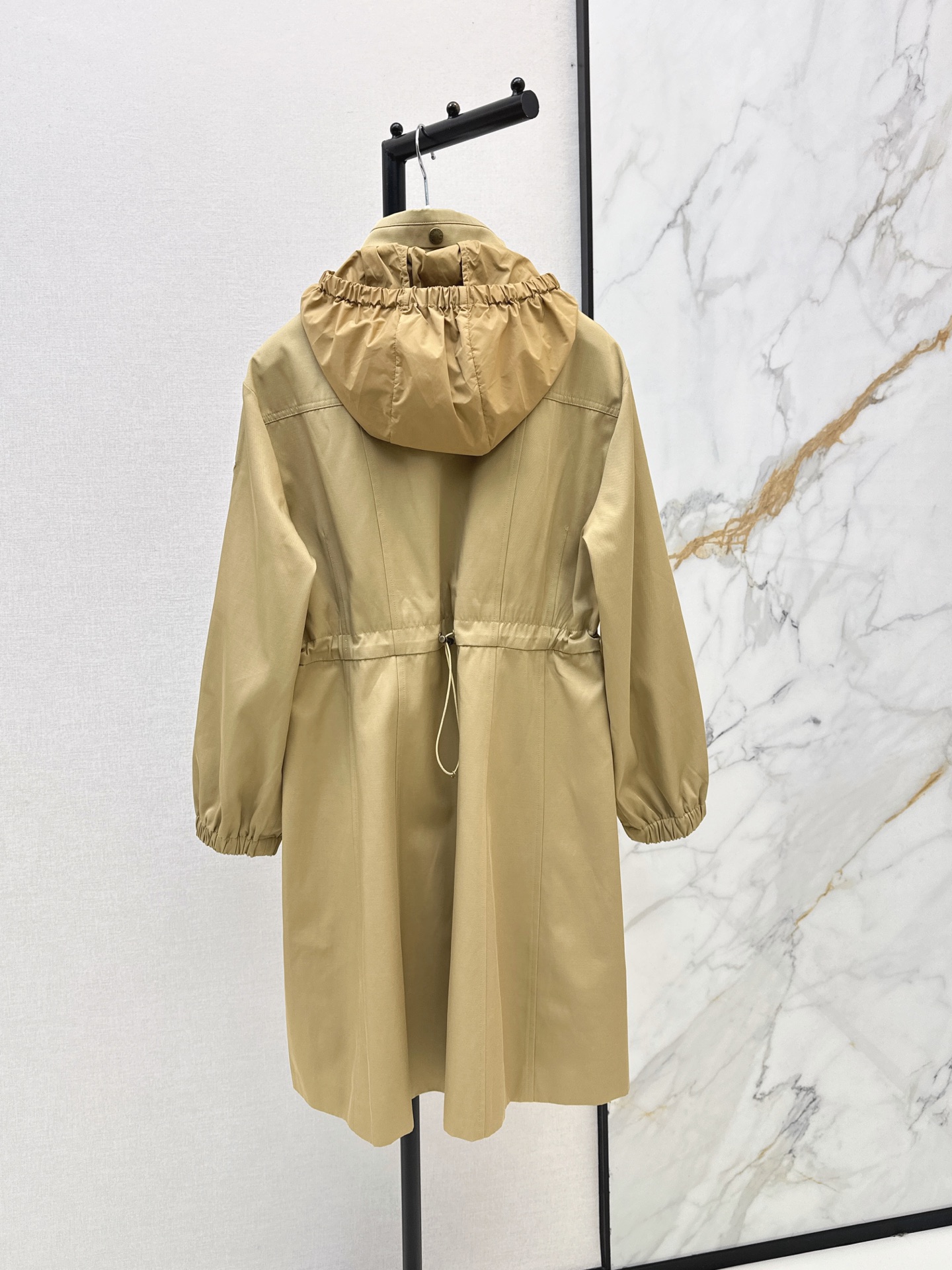 Monc 26fw hooded drawstring trench coats