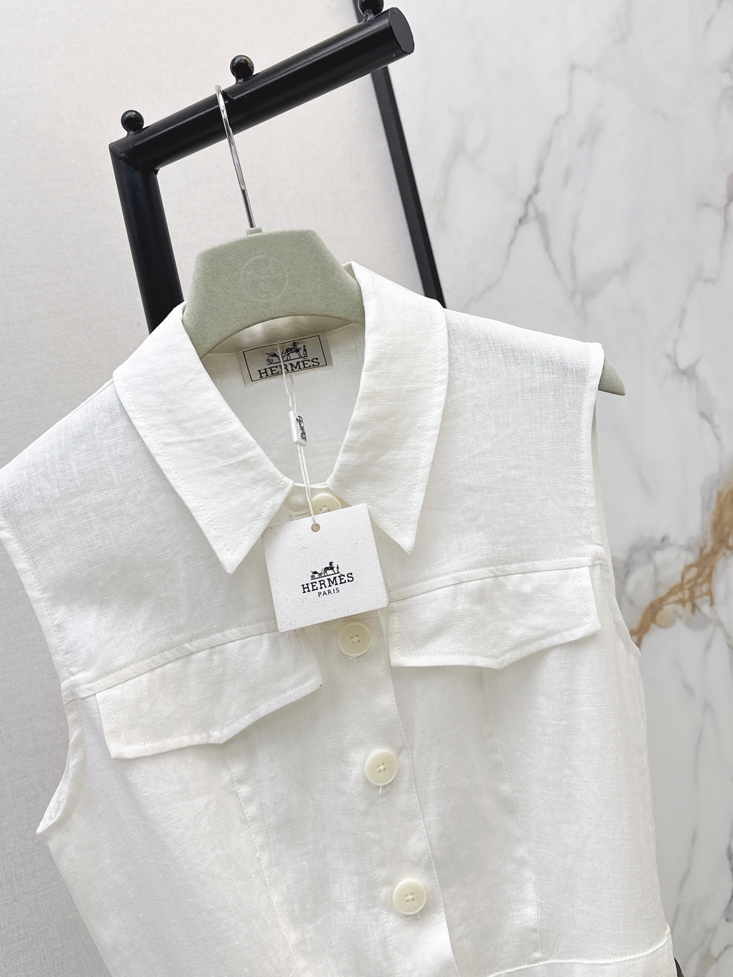 Her 26ss sleeveless linen dress