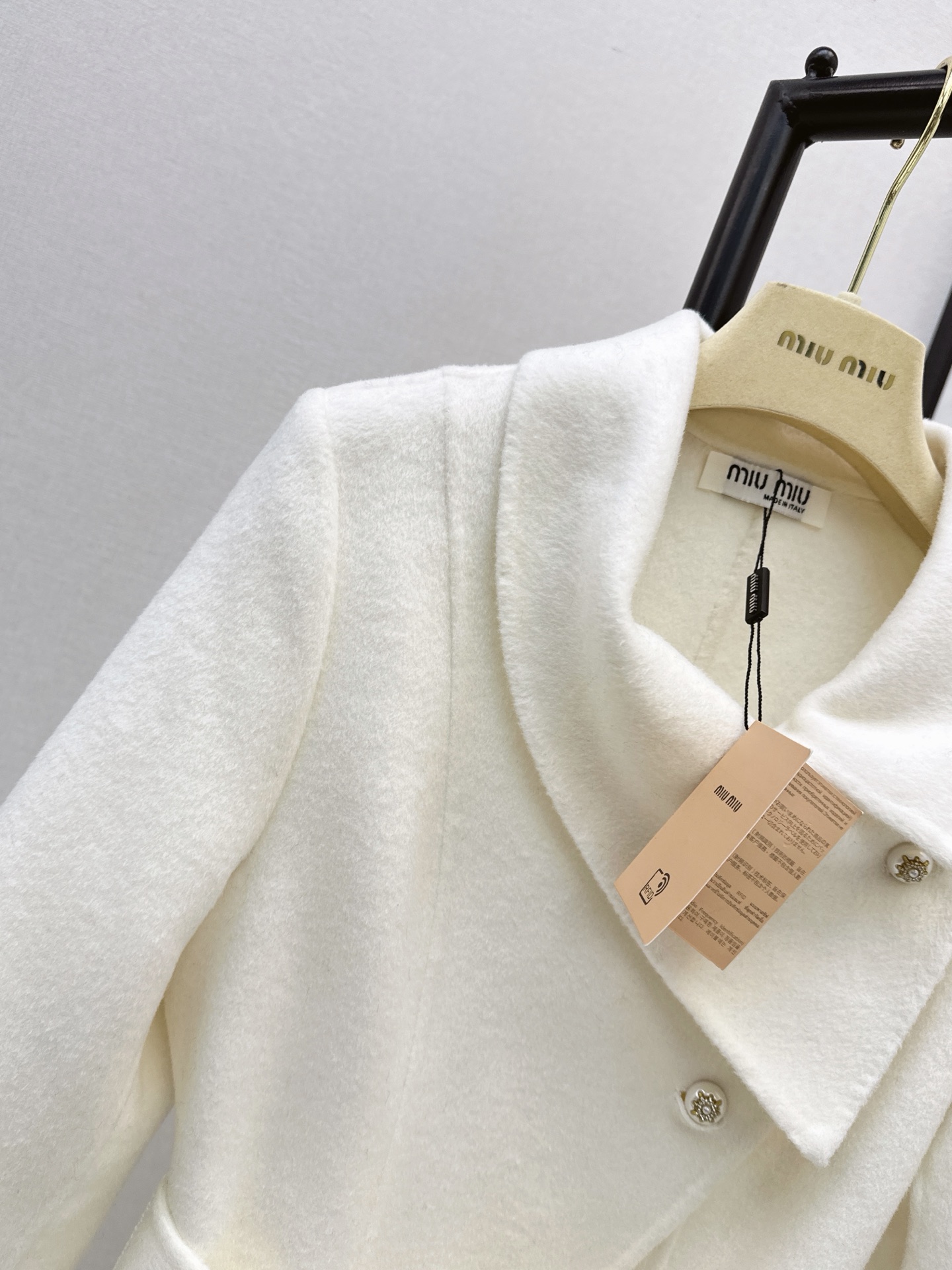Miu 26fw woolen belted overcoats