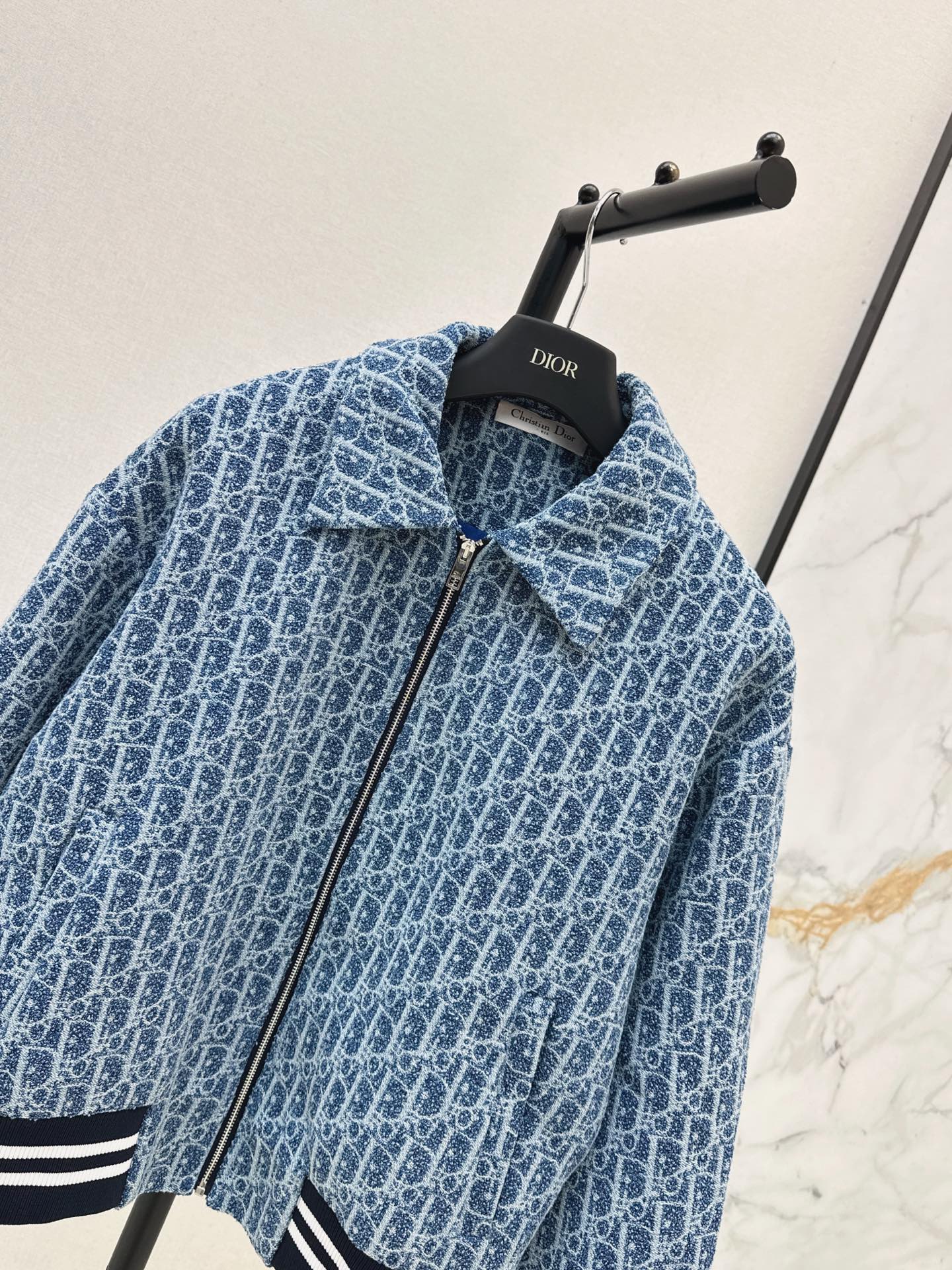 CD 26fw tweed zipper jacket