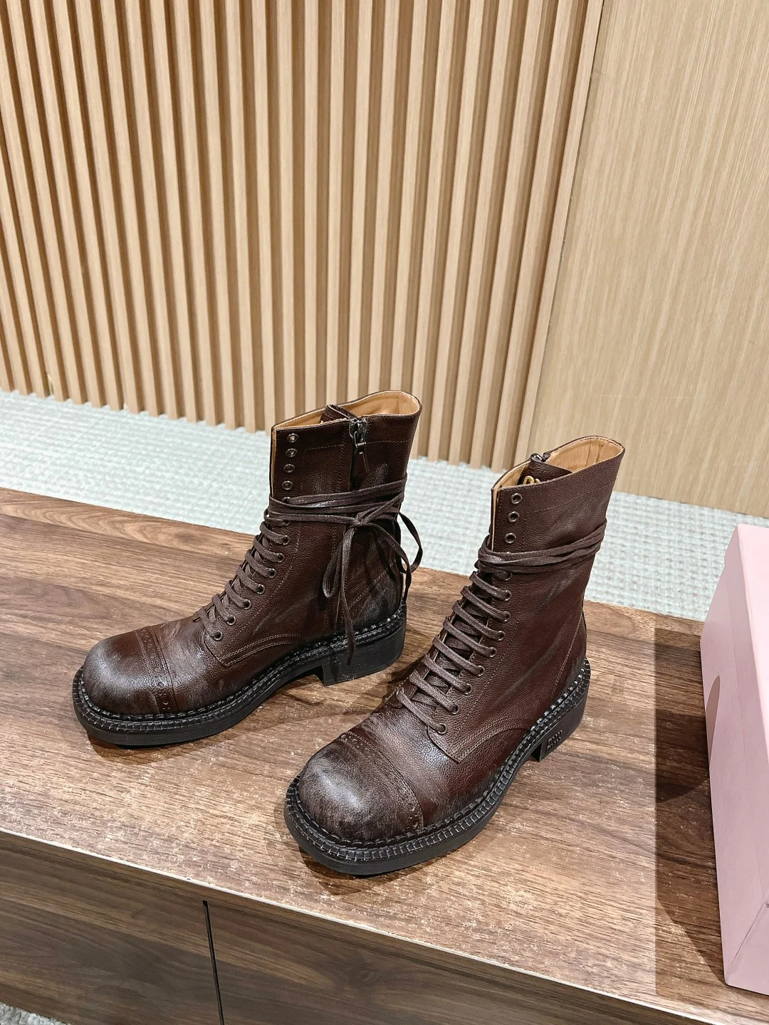 Miu 25fw combat boots