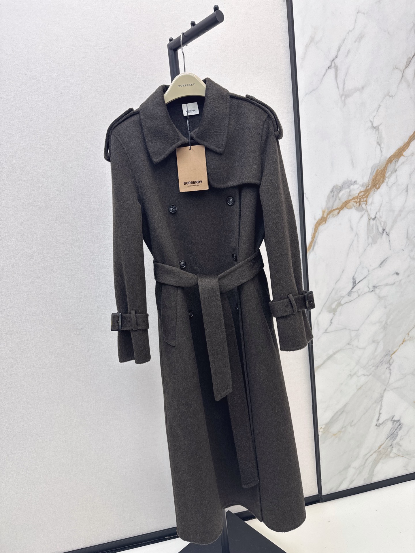 Brun 26fw woolen belted overcoats