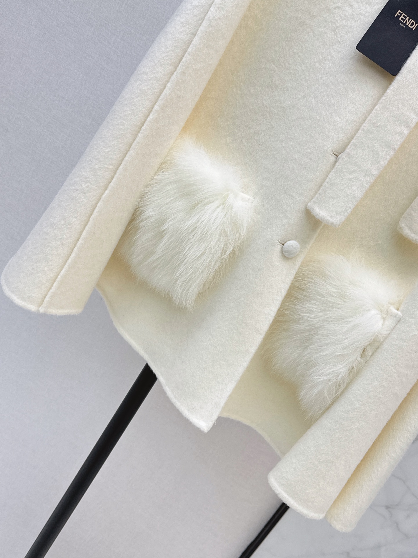 Fen 26fw woolen cape jacket