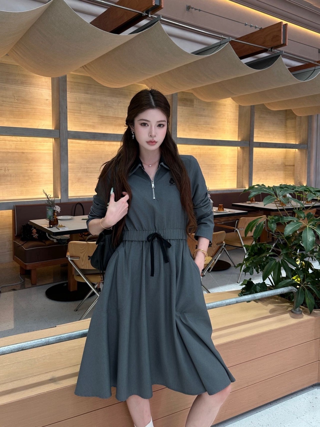 Pra 26fw drawstring dress