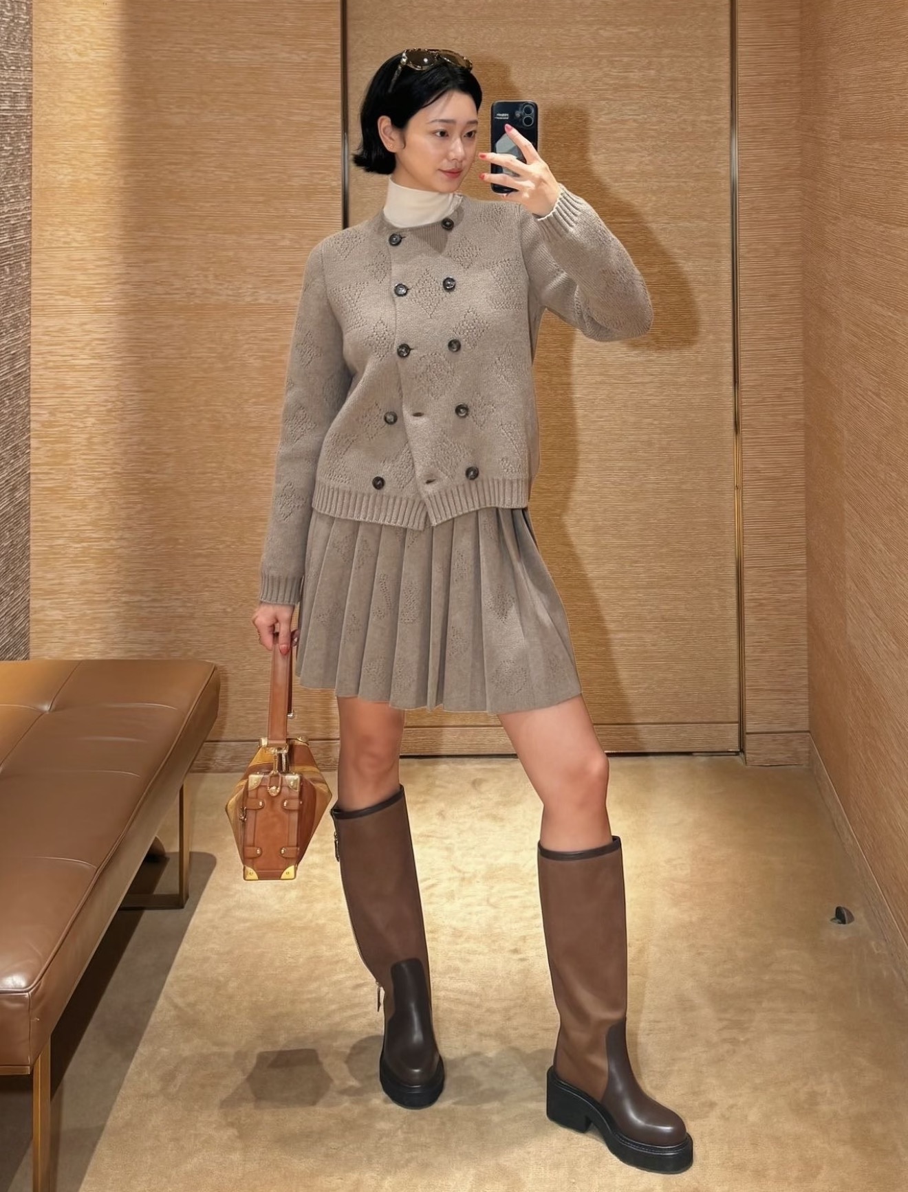 Loui 26fw hollow knit jacket