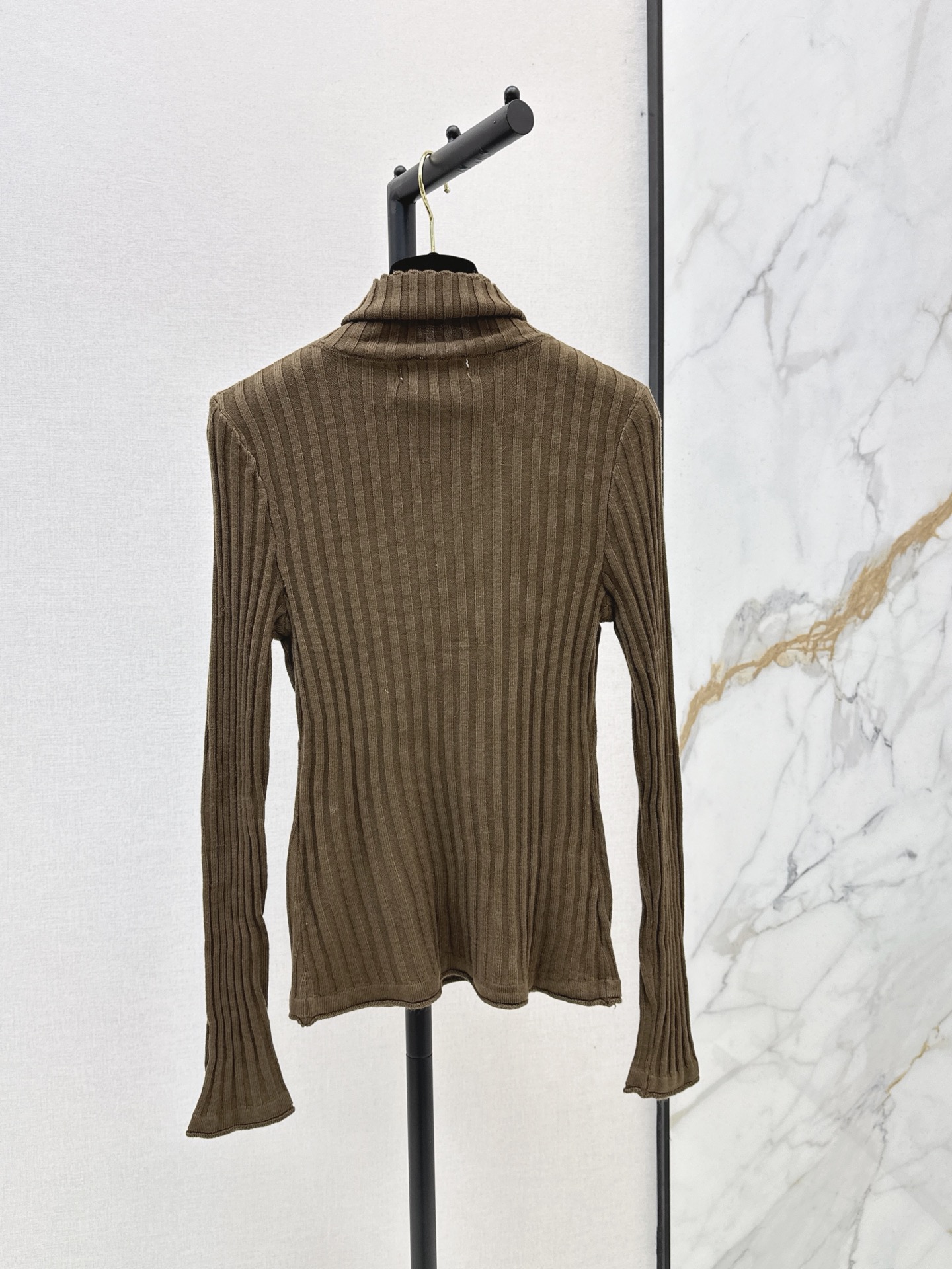Chan 26fw slim-fit stand collar knitwear