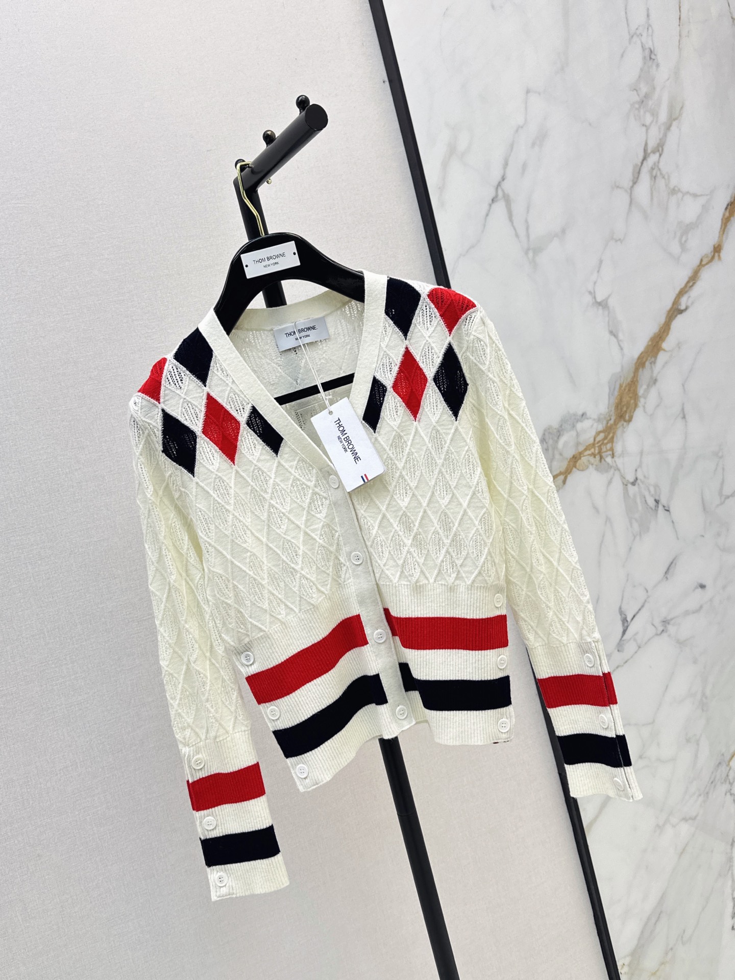 Thom 26fw jacquard cardigan
