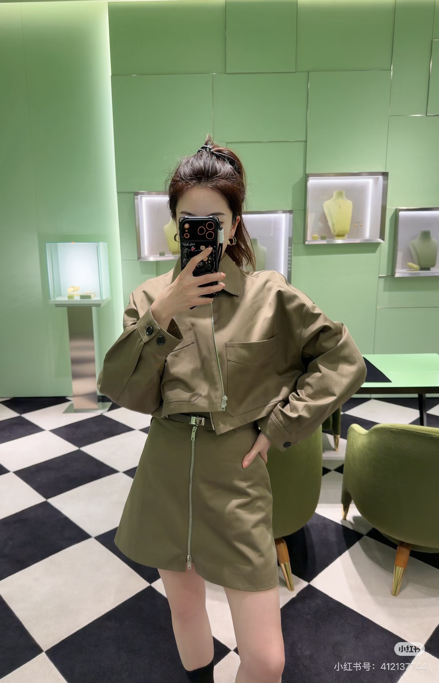 Pra 26fw cropped cargo jacket