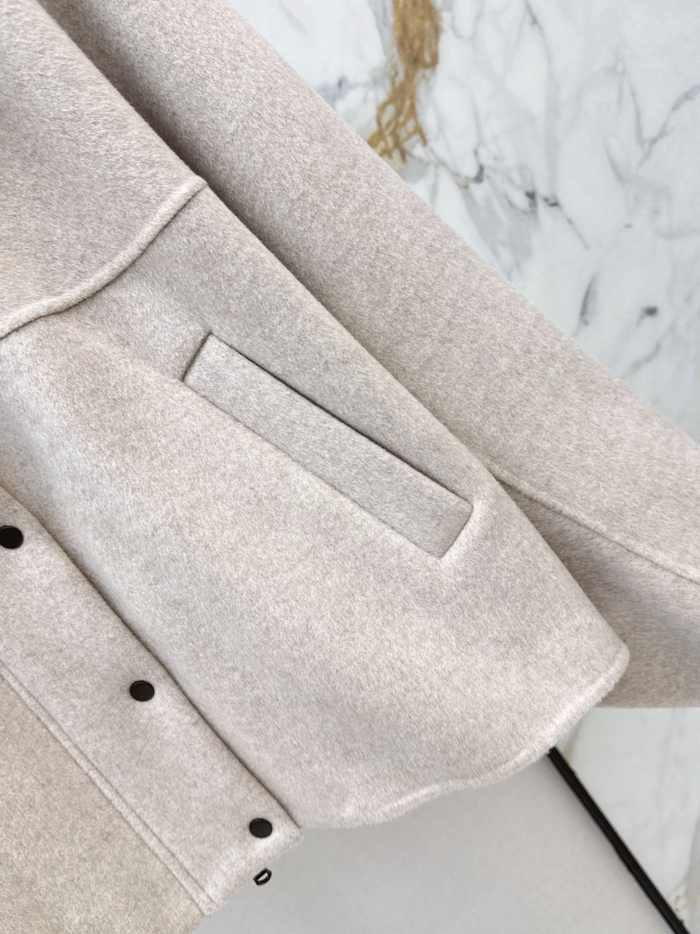 Brun 26fw fur-trim wool jacket