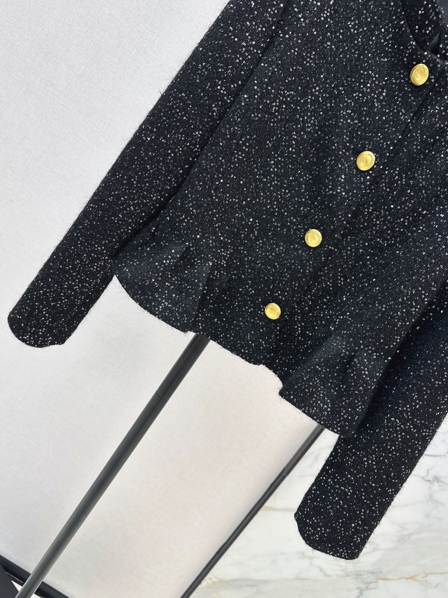 CD 26fw sequin tweed jacket