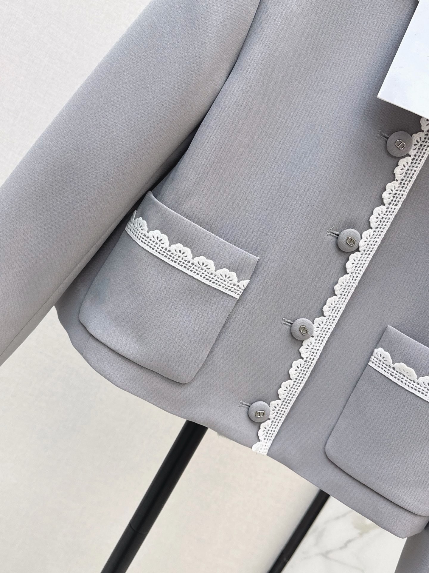 CD 26fw lace-trim cropped jacket