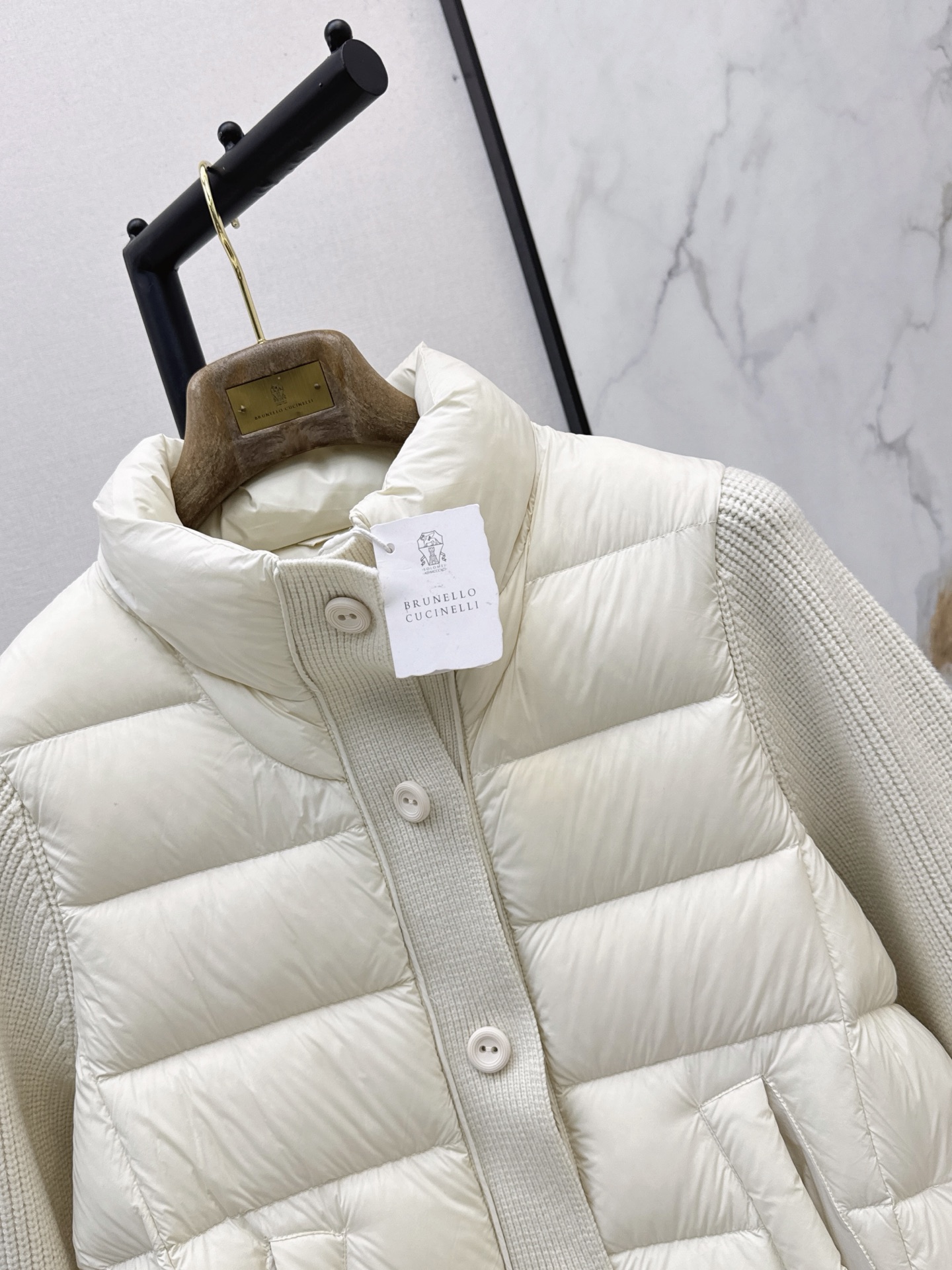 Brun 26fw wool contract down jacket