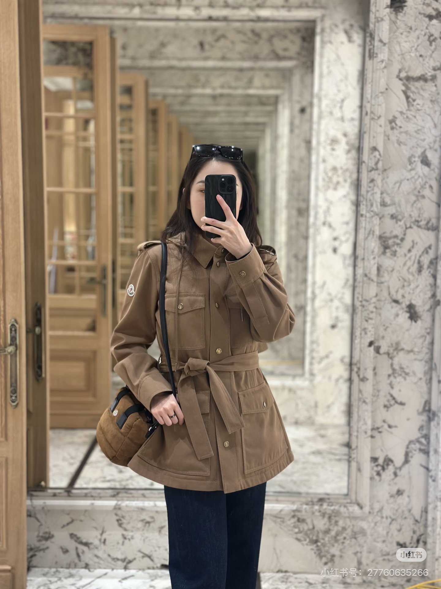 Monc 26fw hooded belted trench coats