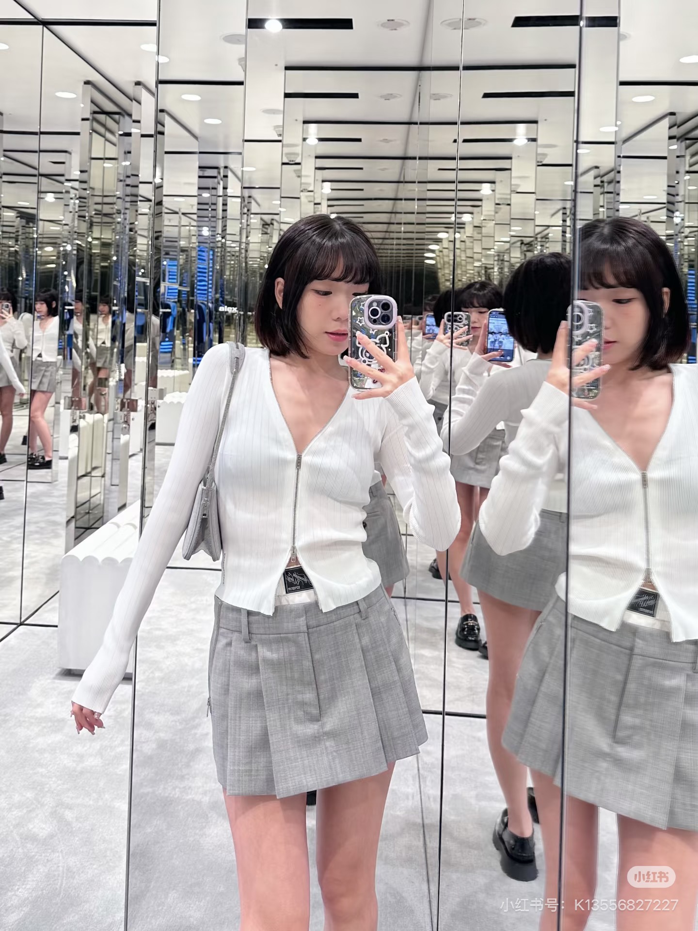 Alex 26fw zipper knit cardigan