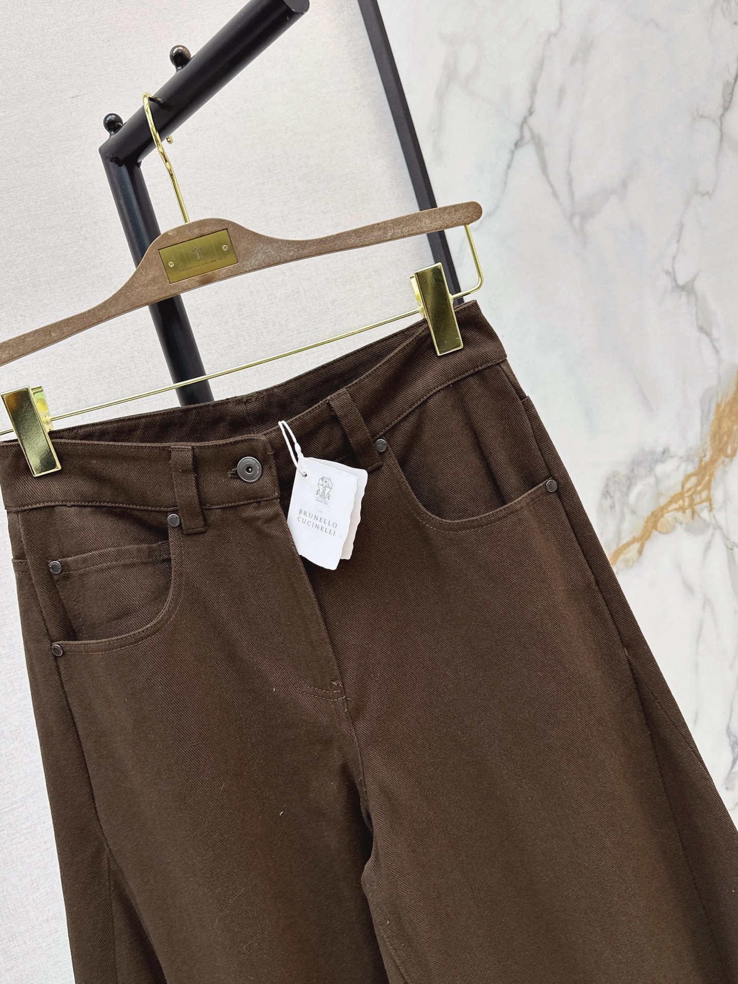 Brun 26fw wide-leg denim pants