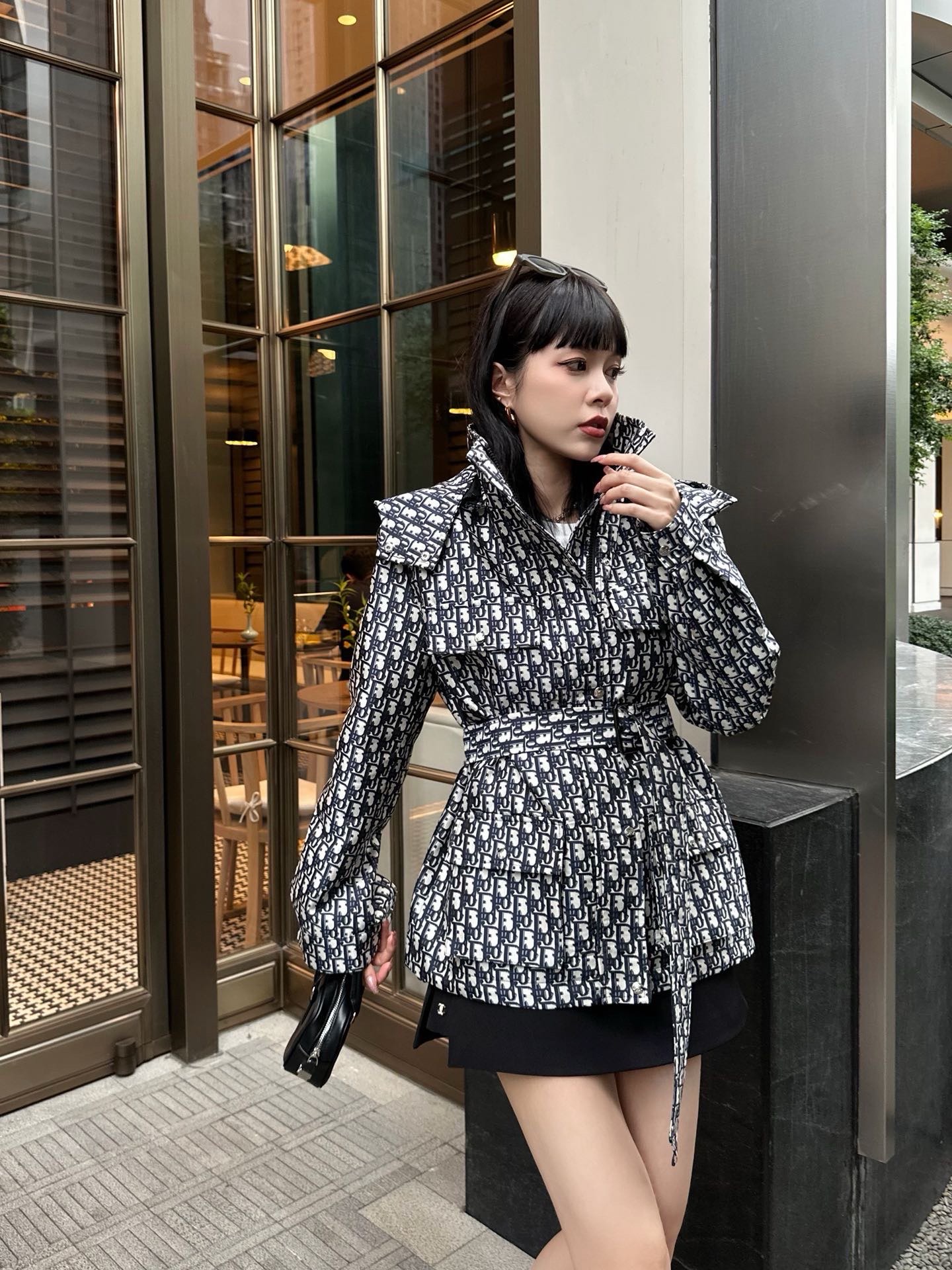 CD 26fw jacquard hooded jacket