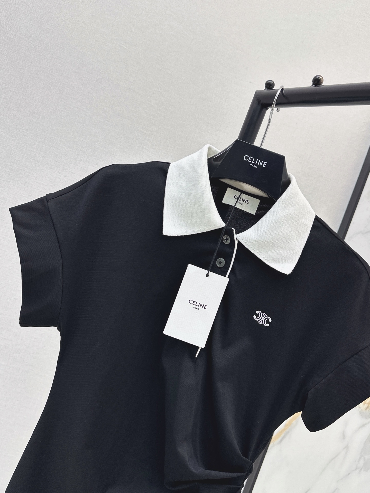 Celi 26ss polo side ruched dress