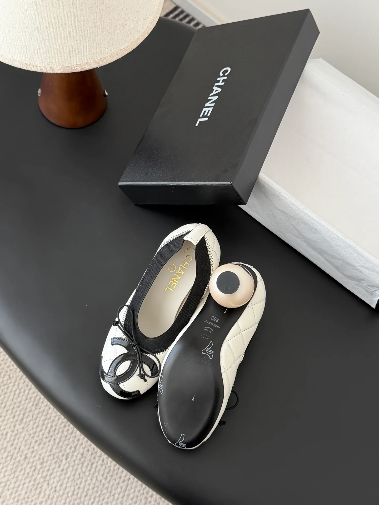 Chan 25k chunky heel ballerina shoes