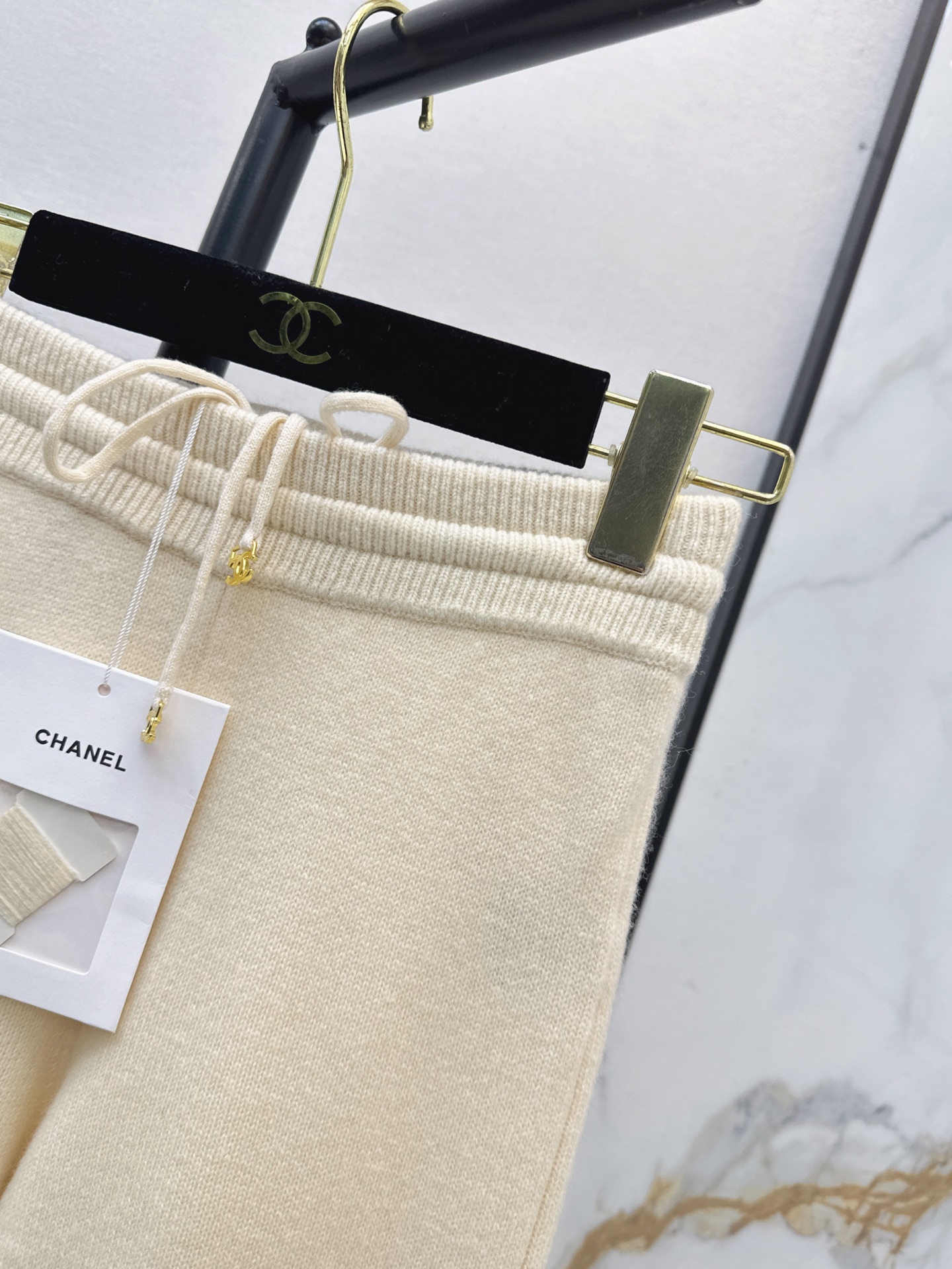 Chan 26fw cashmere straight-leg pants