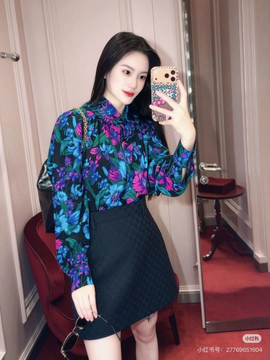 Guc 26fw jacquard a-line skirt