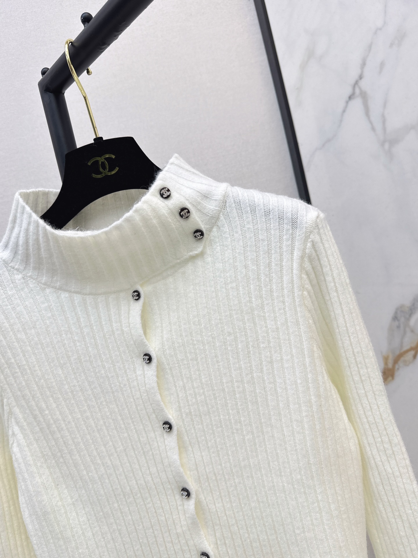 Chan 26fw slim-fit knit cardigan