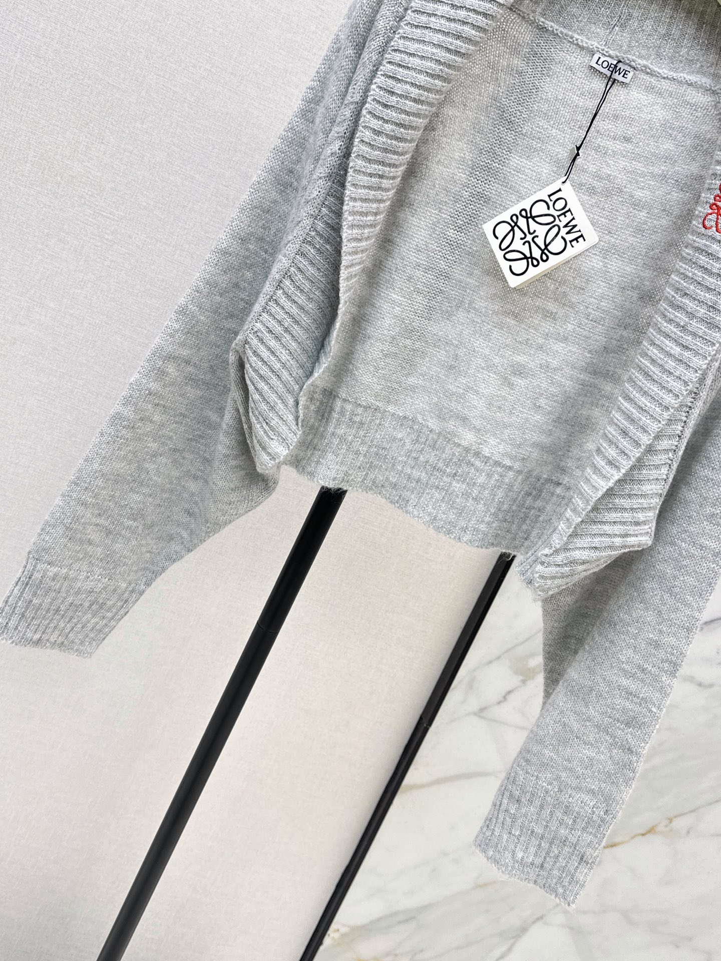 Loe 26fw cropped knit cardigan