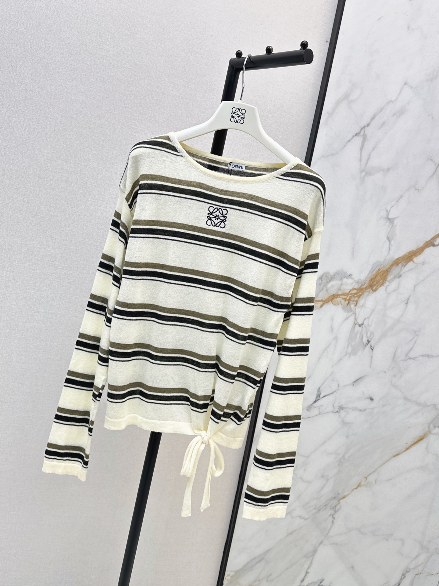 Loe 26ss stripe wool knitwear