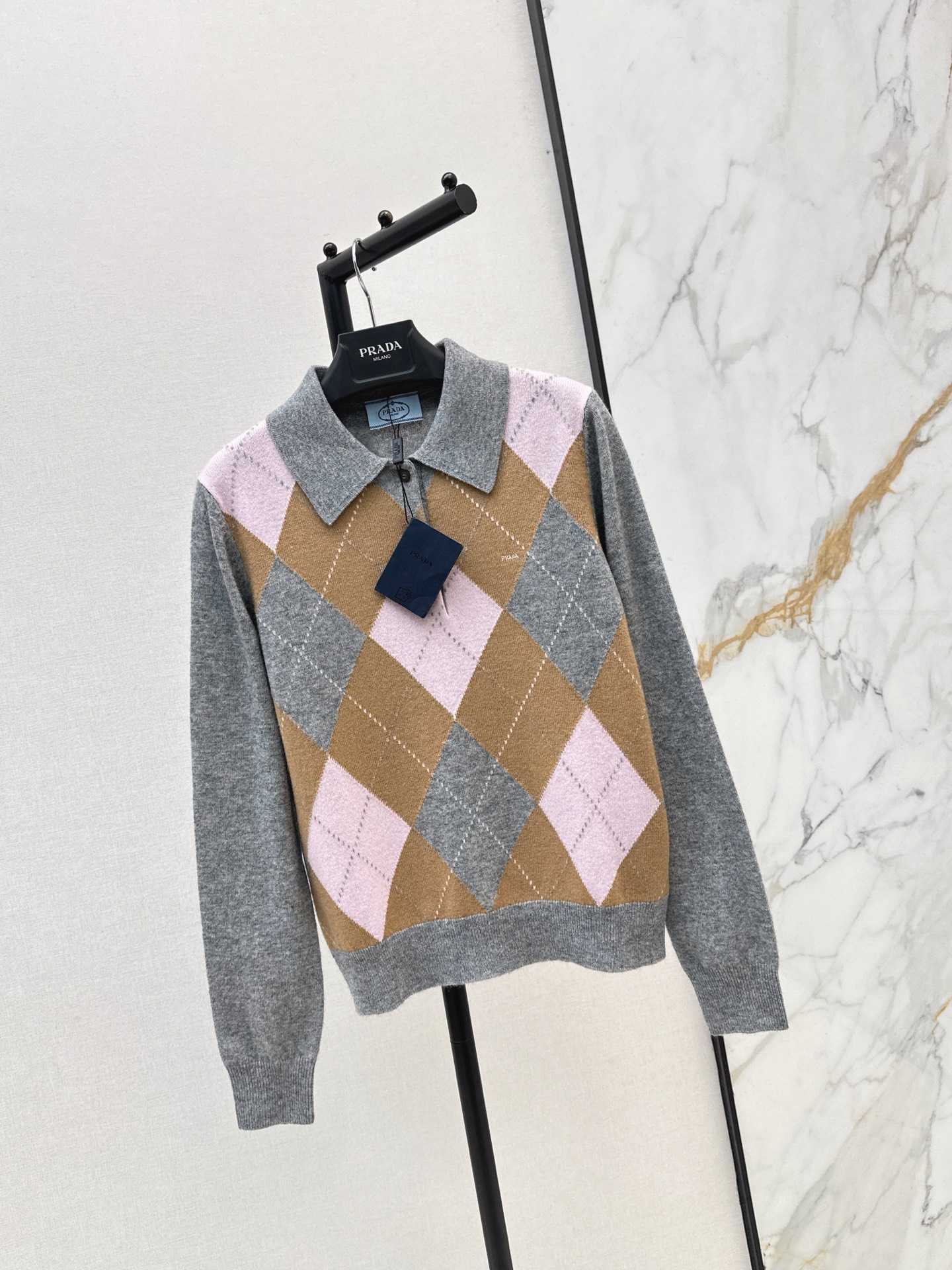 Pra 26fw cashmere polo knitwear