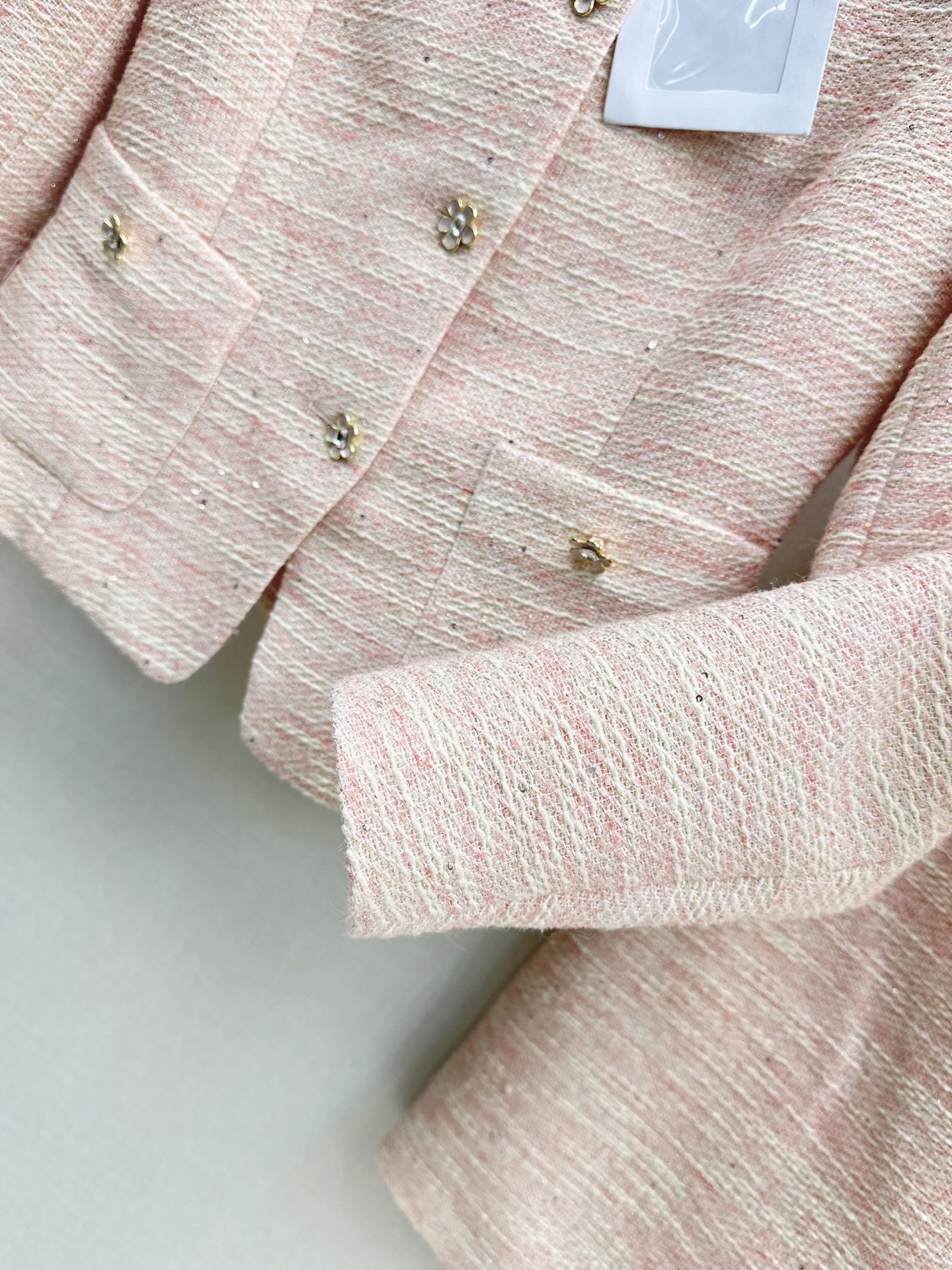 Chan 26fw tweed woven jacket skirt sets