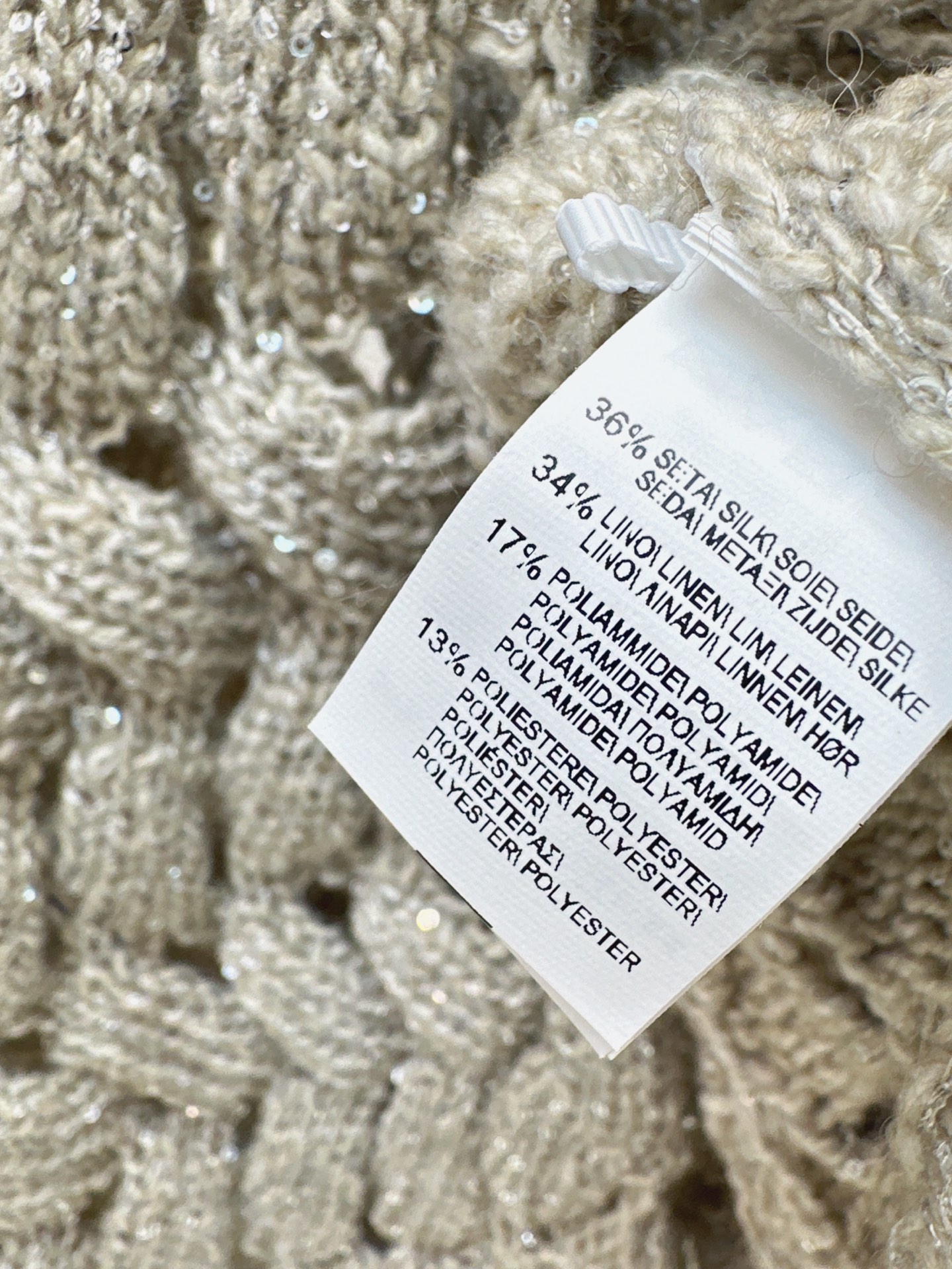Brun 26fw hollow knit cardigan
