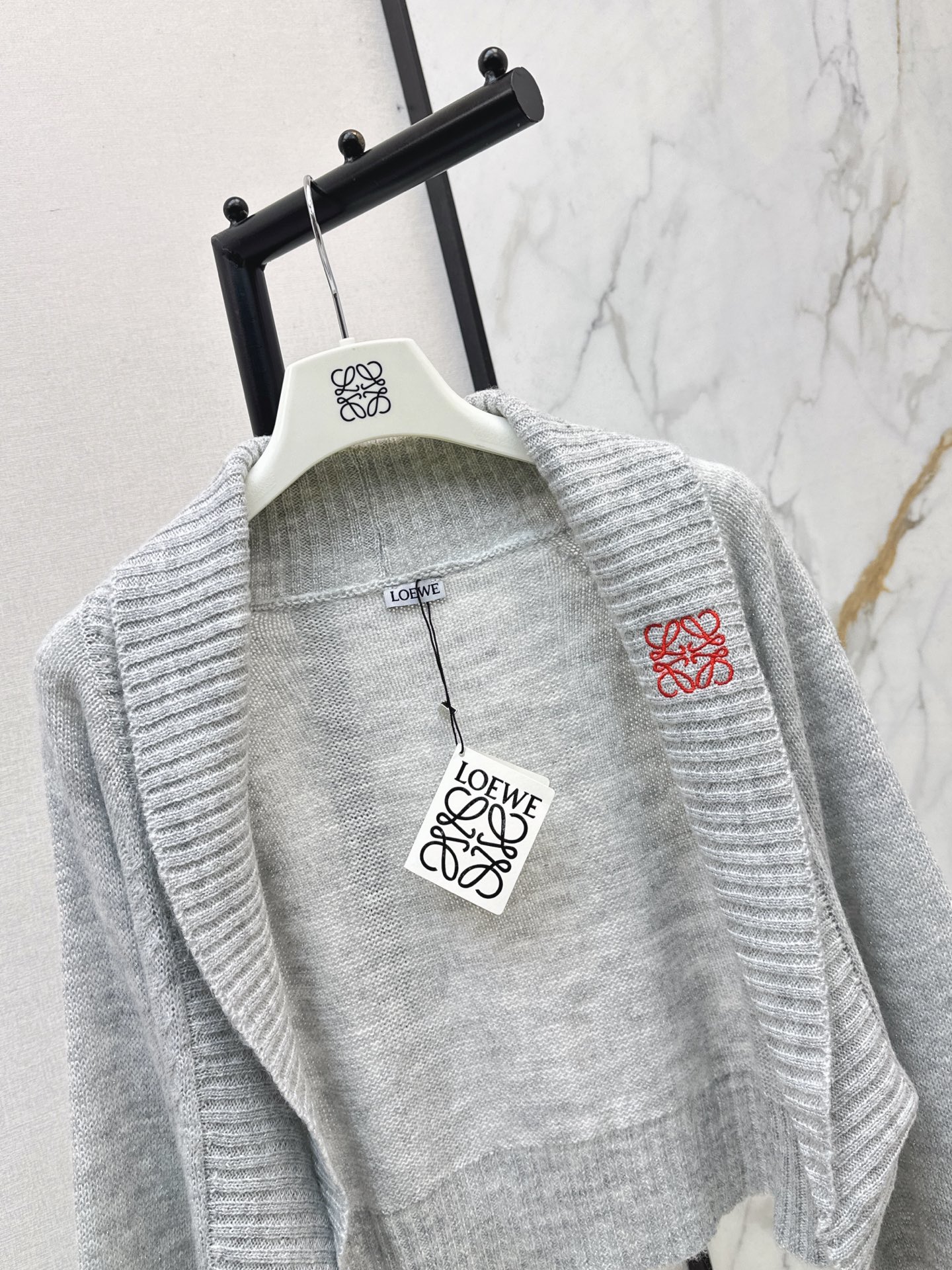Loe 26fw cropped knit cardigan