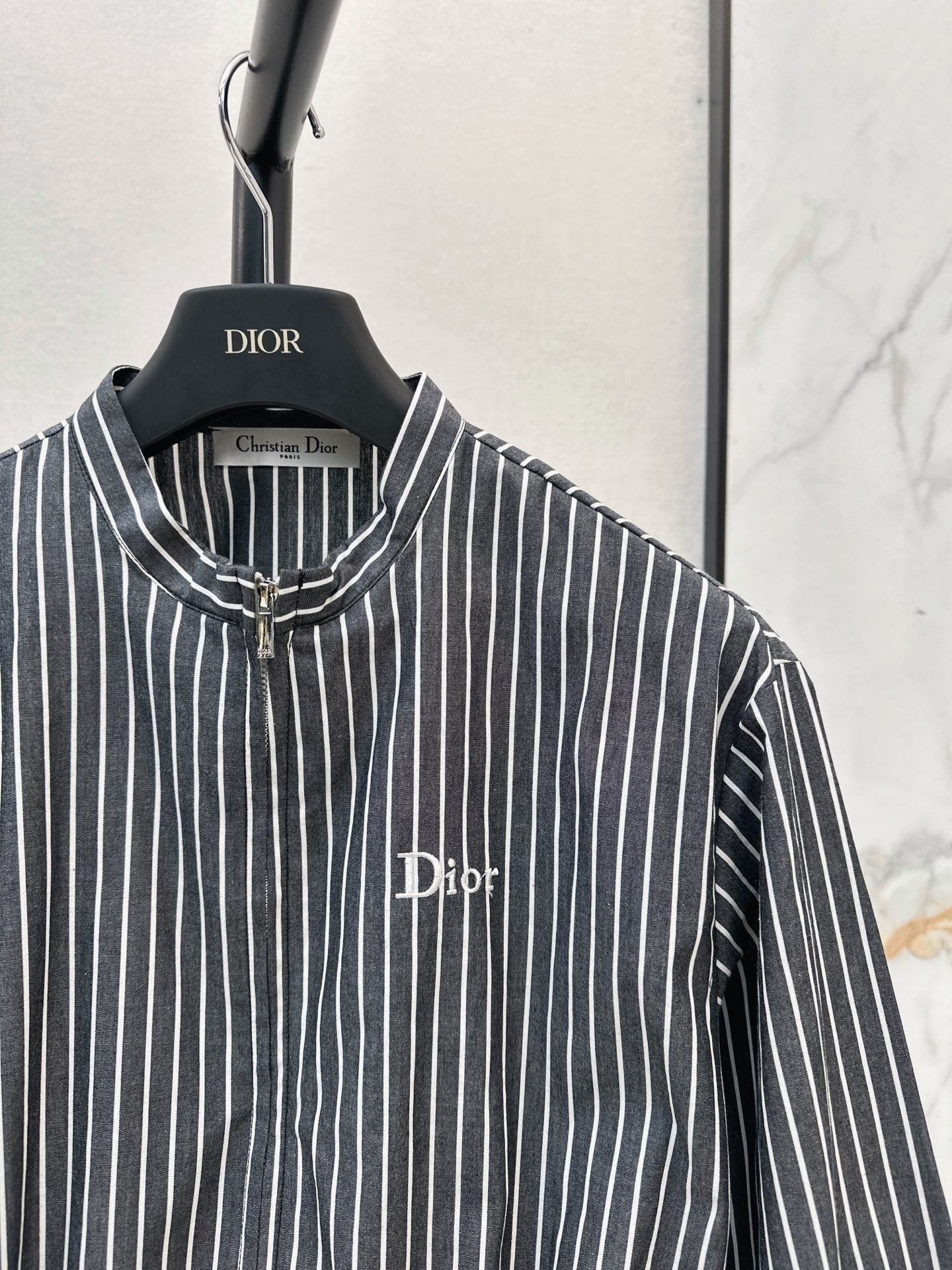 CD 26fw stripe drawstring shirt