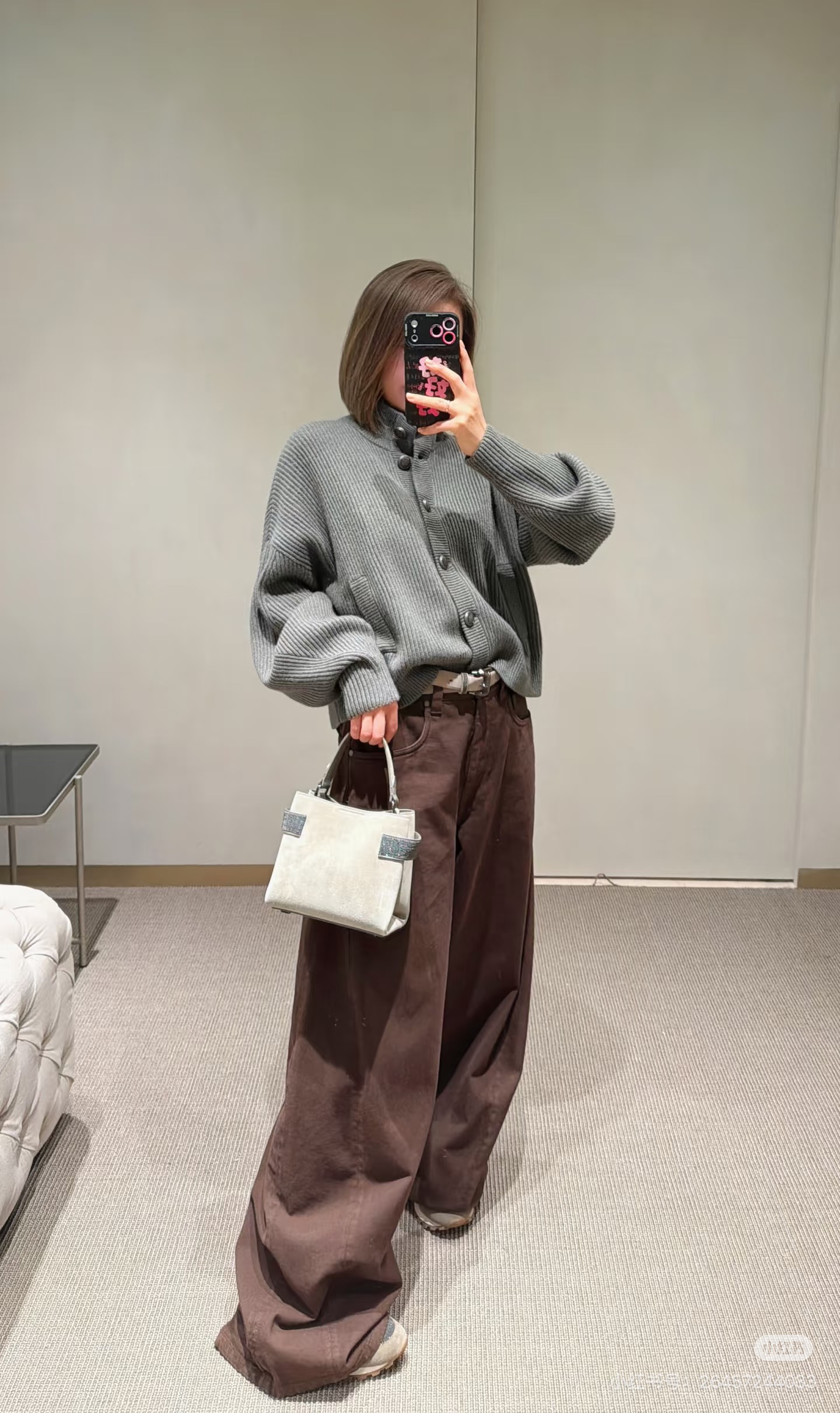 Brun 26fw cashmere cardigan