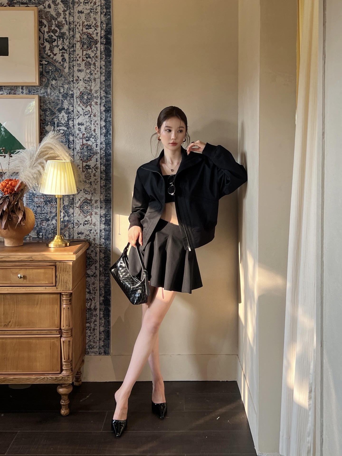Guc 26fw pleated mini skirt