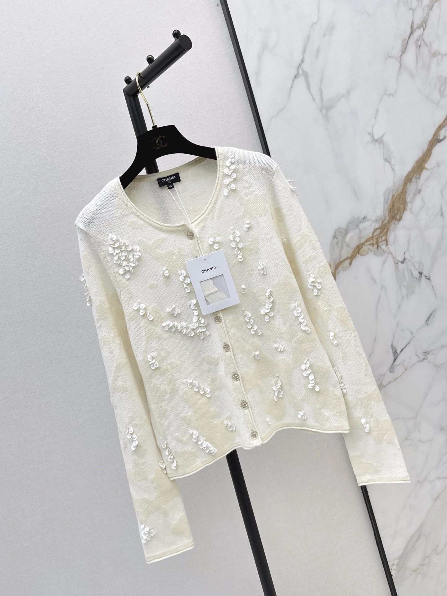 Chan 26fw sequin knit cardigan