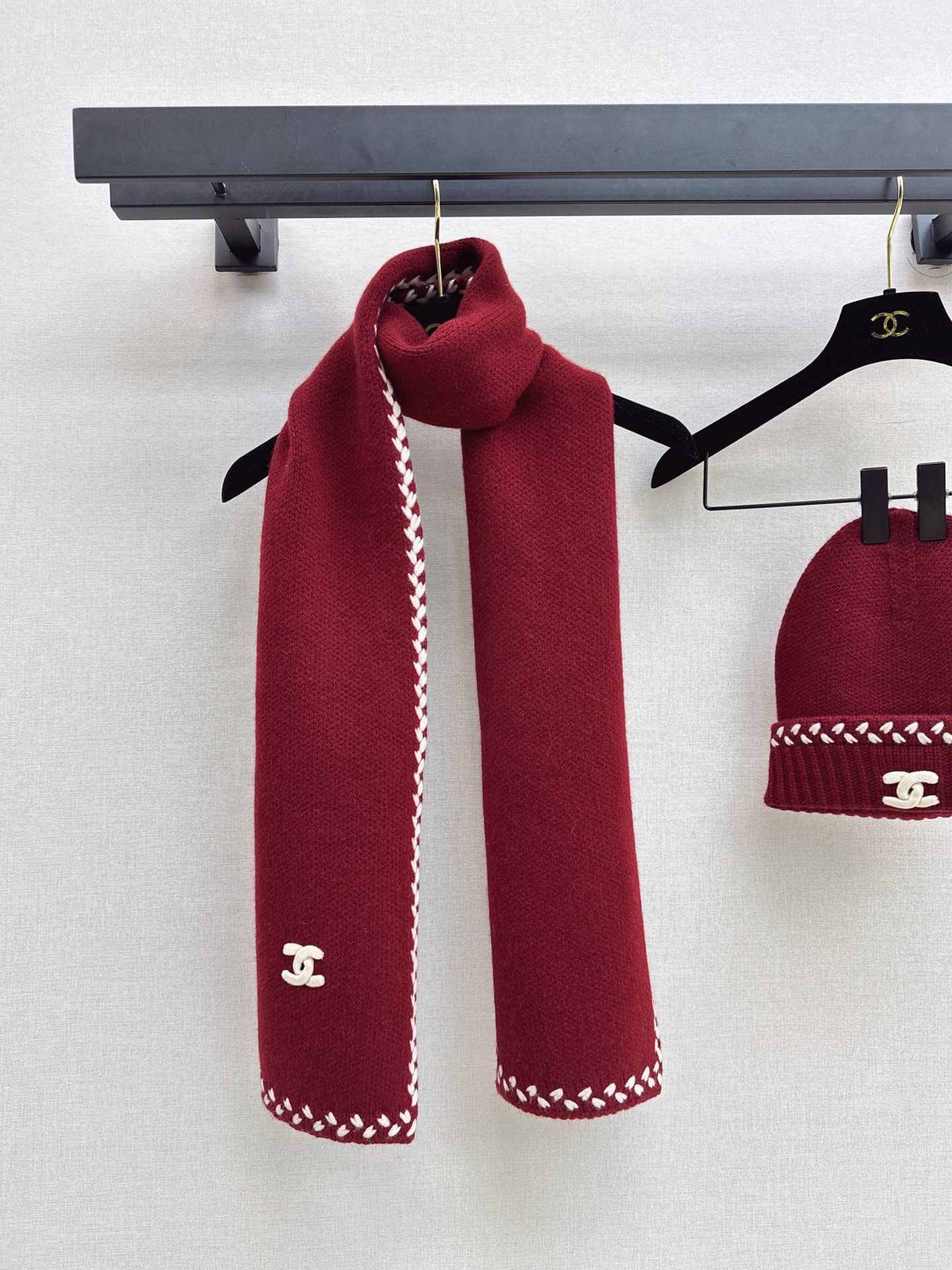 Chan 26fw knit beanie scarf sets